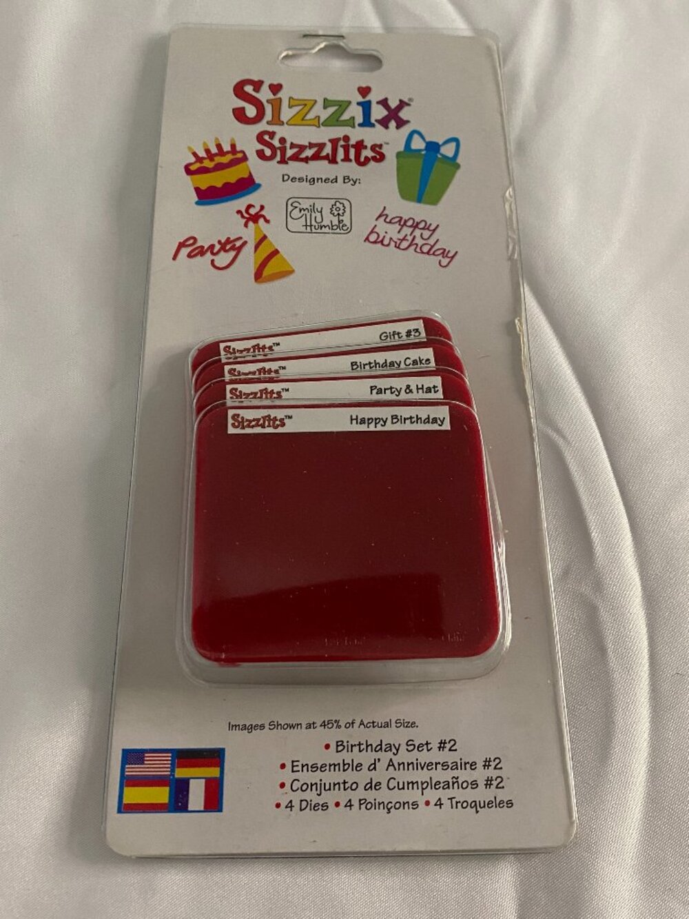 Sizzix Sizzlits Birthday Set #2 Emily Humble 4-Piece Die Set